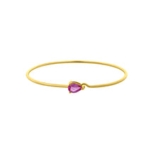 Pink Sapphire Pear Hinge Bracelet