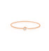 Small or Large Round Bezel Set Diamond Memory Wire Hook Bracelet