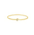 Small or Large Round Bezel Set Diamond Memory Wire Hook Bracelet