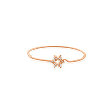 Diamond Star of David Bracelet with Hidden Hook Clasp