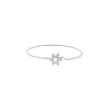 Diamond Star of David Bracelet with Hidden Hook Clasp