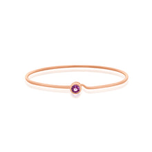 Round Bezel Set Pink Sapphire Bracelet with Hidden Hook Clasp