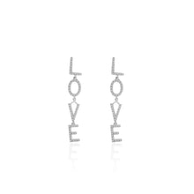 Diamond Dangle Love Earrings