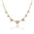Girl Boss Graduated Pave Diamond Heart Necklace
