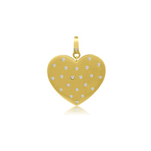 Jumbo Scattered Diamond Heart Charm