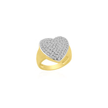 Ultra Puffy Pave Diamond Statement Heart Ring
