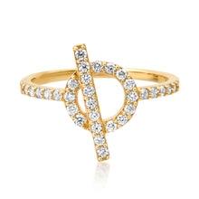 Affixed Diamond Toggle Statement Ring