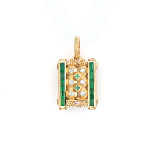 Ancient Balinese Emerald Door Pendant