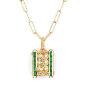 Ancient Balinese Emerald Door Pendant