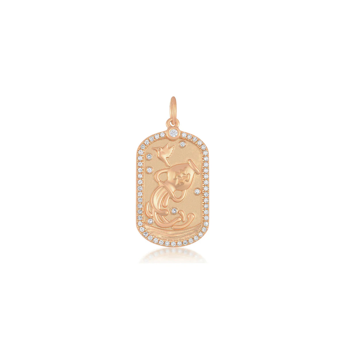 Elongated Diamond Icon Astrological Zodiac Plaque Charm