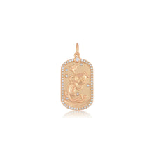 Elongated Diamond Icon Astrological Zodiac Plaque Charm