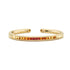 Hinged Oval Cuff Bracelet with Ombre Citrine & Red Garnet Squares