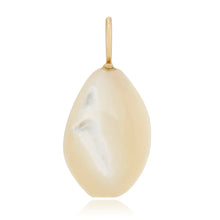 Small Mother of Pearl & Diamond Cowrie Shell Charm