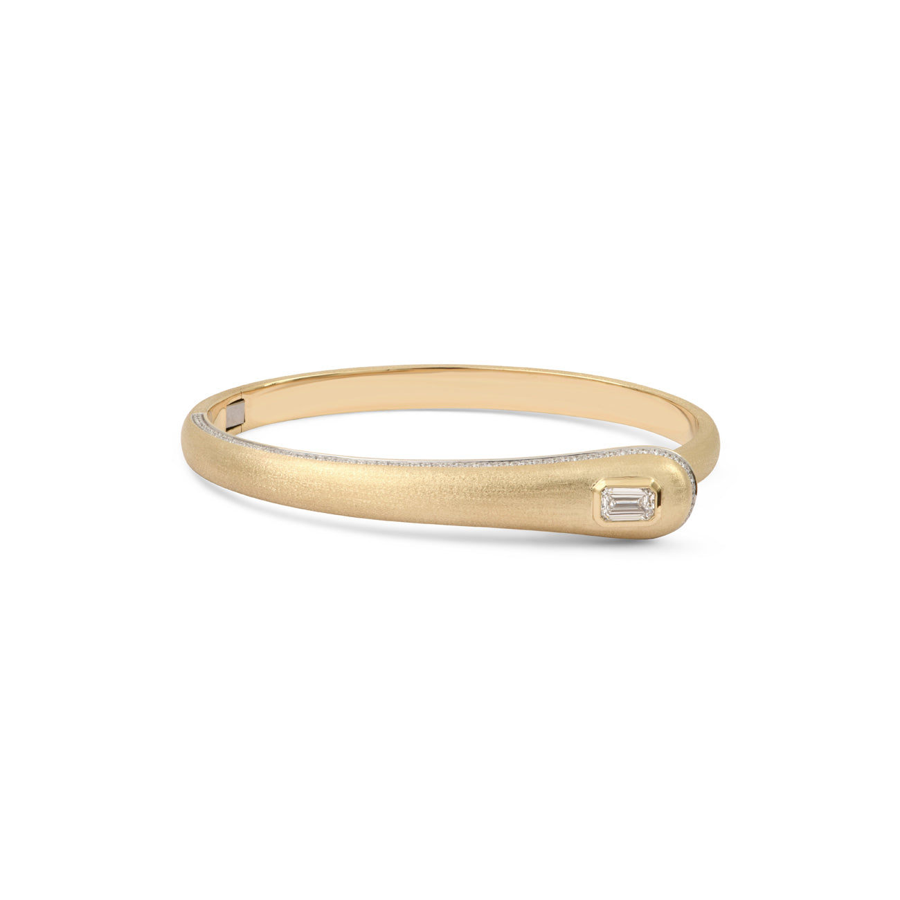Prestige Pave Diamond or Satin Diamond Bangle Bracelet