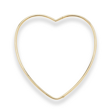 High Polish Gold Torque Heavenly Heart Collar Necklace