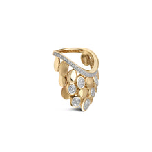 Diamond Bezel Blossom Pave or Gold Cascading Pear Statement Ring