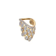 Diamond Bezel Blossom Pave or Gold Cascading Pear Statement Ring