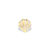 Gold & Diamond Seashell Stud Earrings