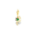 Ruby or Tsavorite Crab Earring with Black & White Diamonds