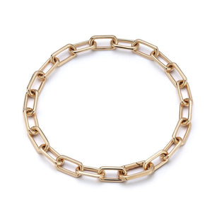 Saxon Chain Link Men's Bracelet with Elongated Clasp\