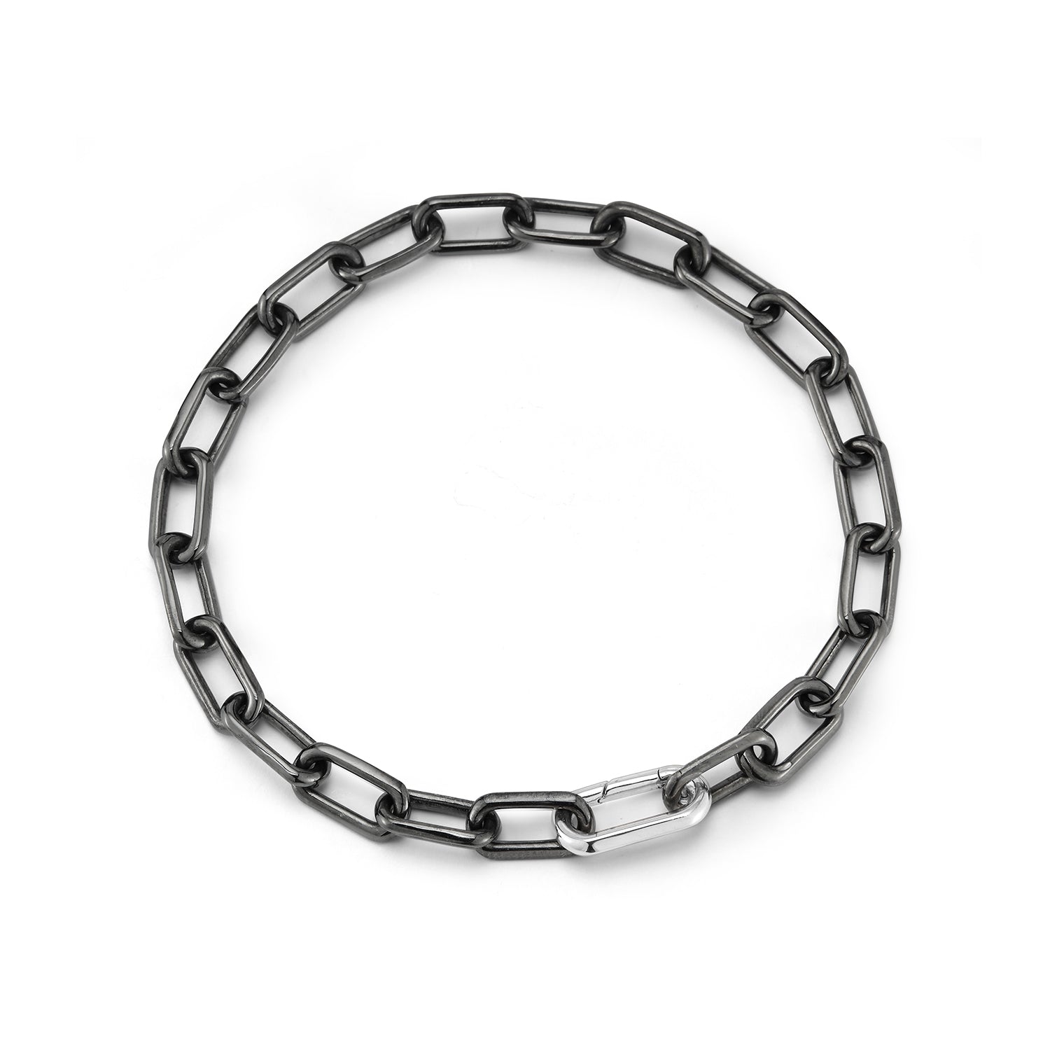 Saxon Chain Link Men's Bracelet with Elongated Clasp