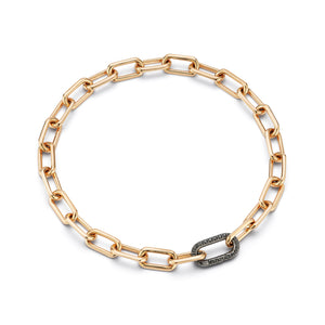 Saxon Chain Link Men's Bracelet with Elongated Clasp