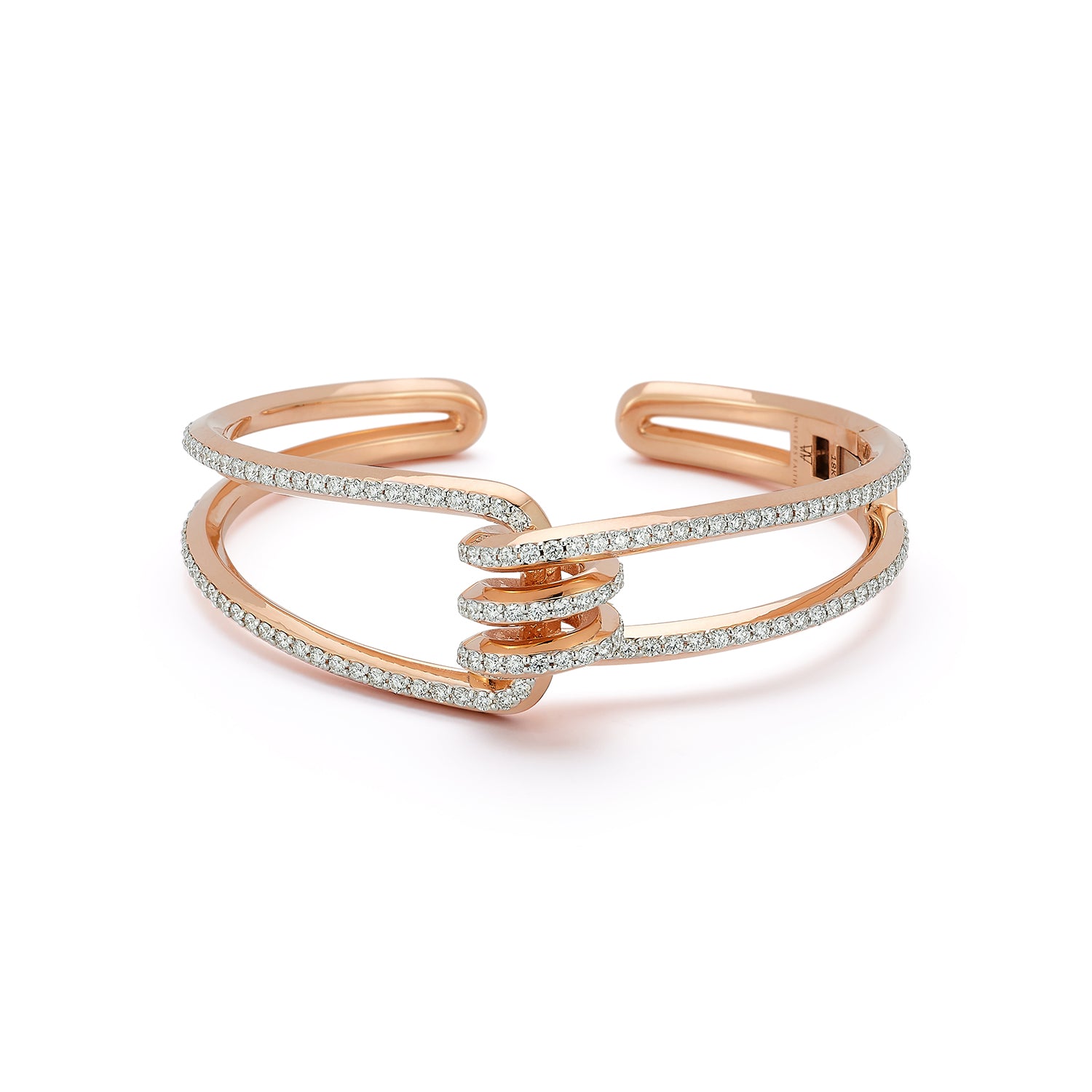 Huxley Gold & Diamond Coil Cuff Bracelet