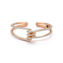 Huxley Gold & Diamond Coil Cuff Bracelet