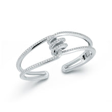 Huxley Gold & Diamond Coil Cuff Bracelet