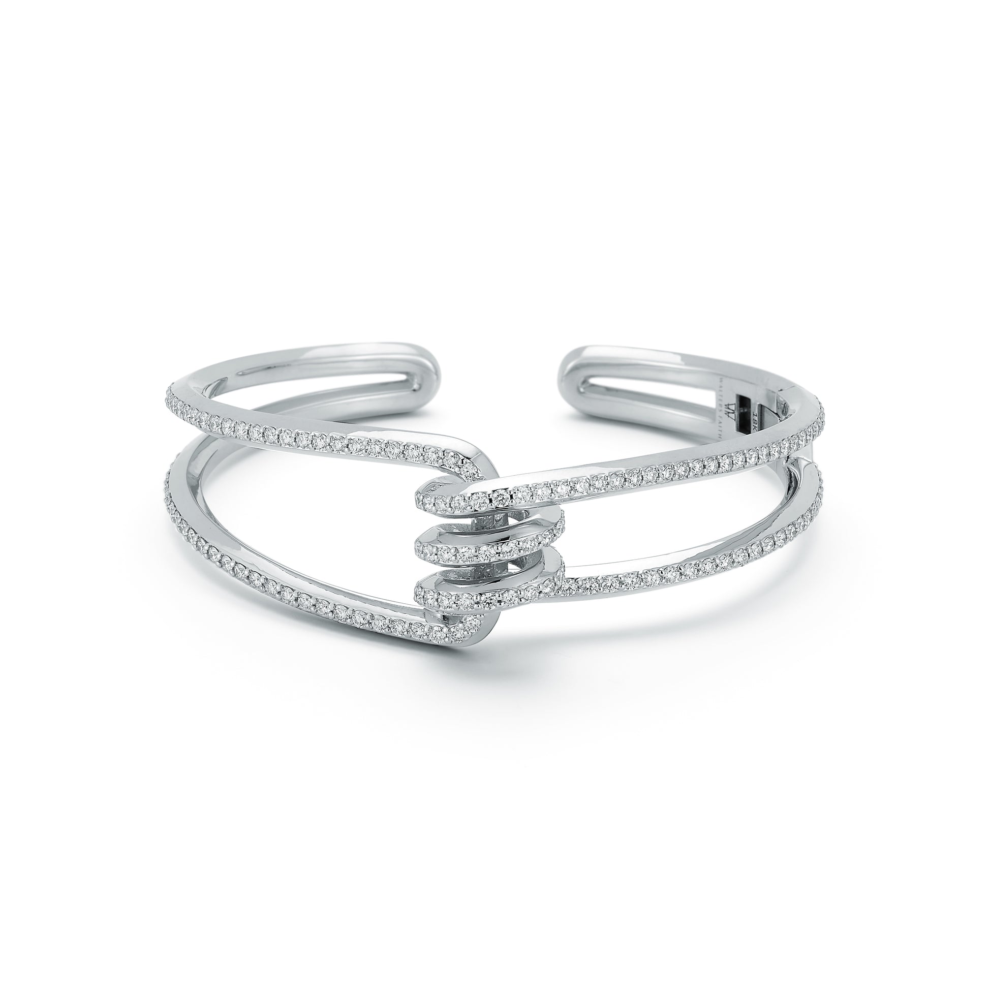 Huxley Gold & Diamond Coil Cuff Bracelet