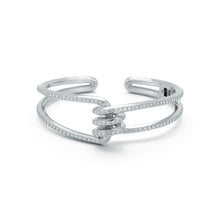 Huxley Gold & Diamond Coil Cuff Bracelet