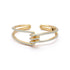 Huxley Gold & Diamond Coil Cuff Bracelet