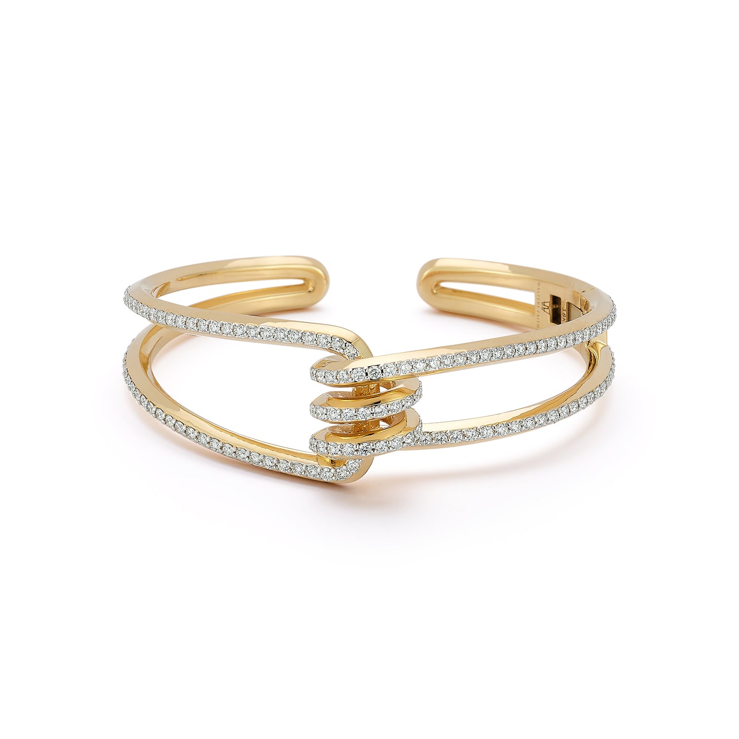 Huxley Gold & Diamond Coil Cuff Bracelet