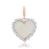 Mother of Pearl & Diamond Heart Charm Pendant 