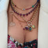 Ball & Chain Necklace with Diamond Charm Ring
