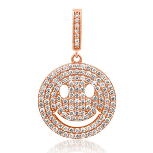 Be Happy Jumbo Diamond Smiley Face Charm