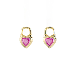 Beating Heart Pink Sapphire Earring Charm – Milestones by Ashleigh