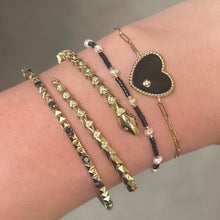 Black Diamond Pyramid Flex Bangle Bracelet