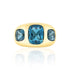 Elongated Cushion Chunky Nomad Ring with London Blue Topaz