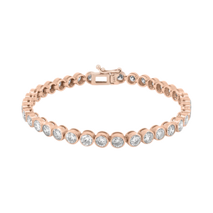 Boss Bezel Set Diamond Rounds Tennis Bracelet