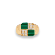 Damier Diamond & Precious Stone Square Checker Board Ring