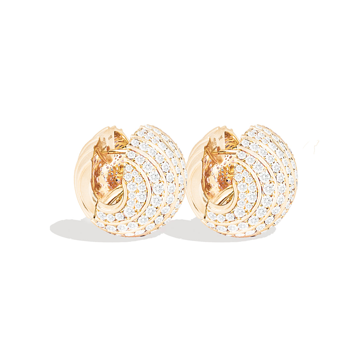 Revel Large Bead Huggie Hoop Earring