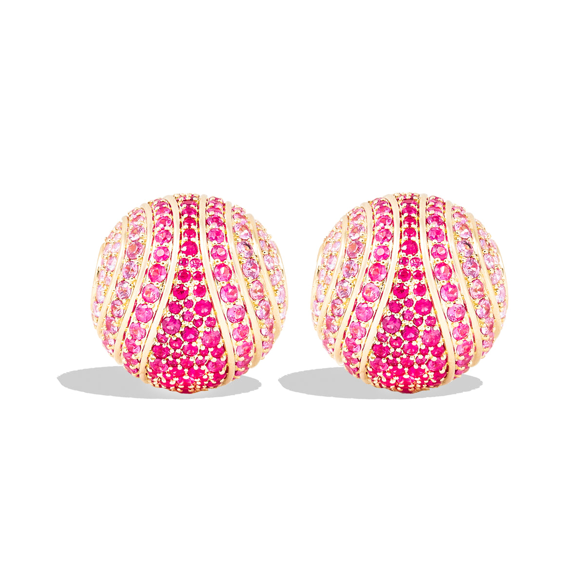 Revel Large Bead Huggie Hoop Earring