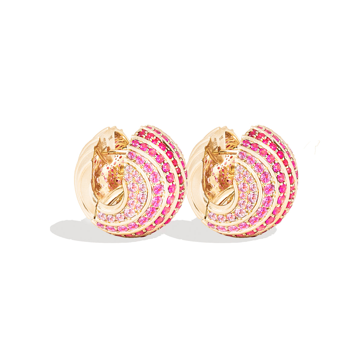 Revel Large Bead Huggie Hoop Earring
