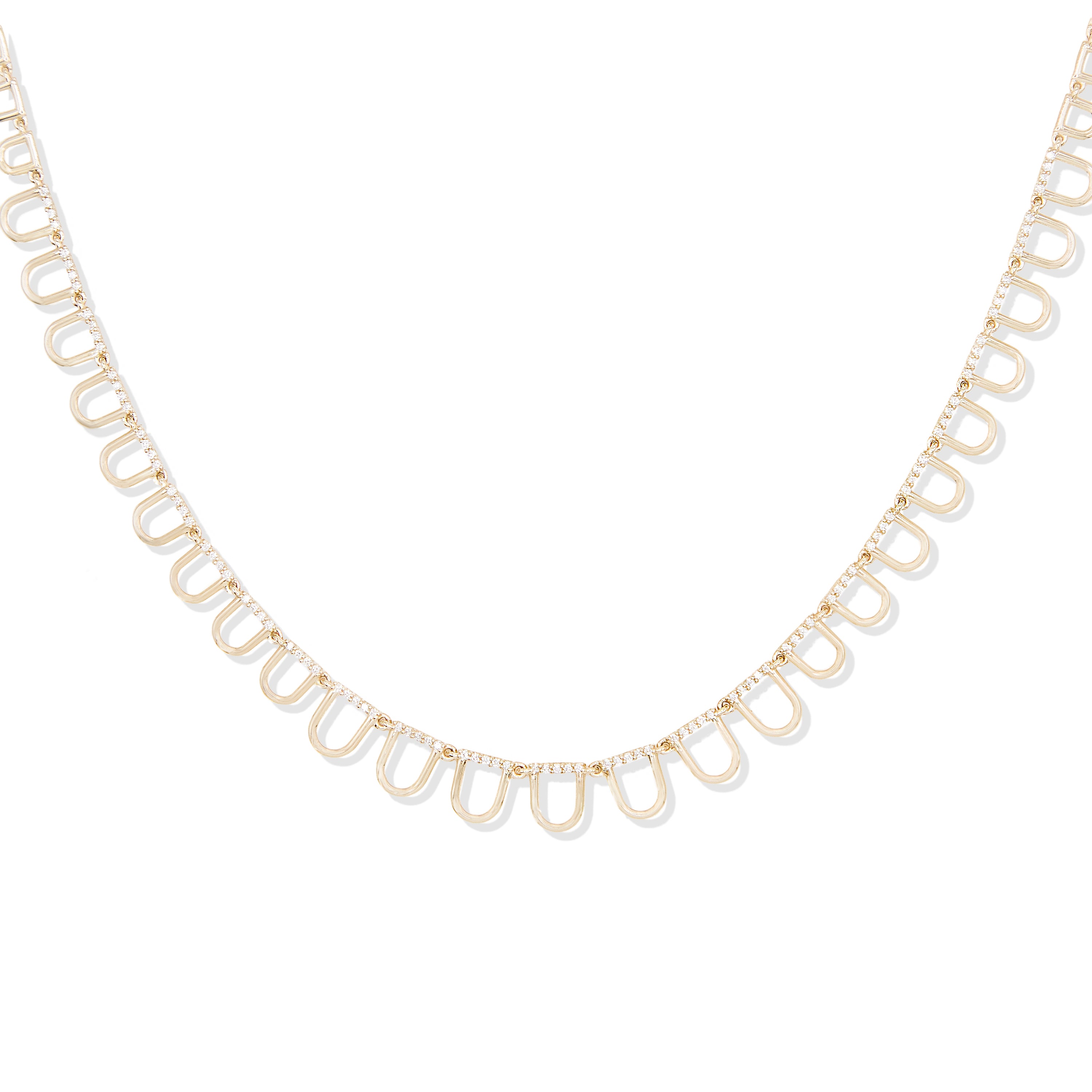 Found Curve Link Riviere Necklace