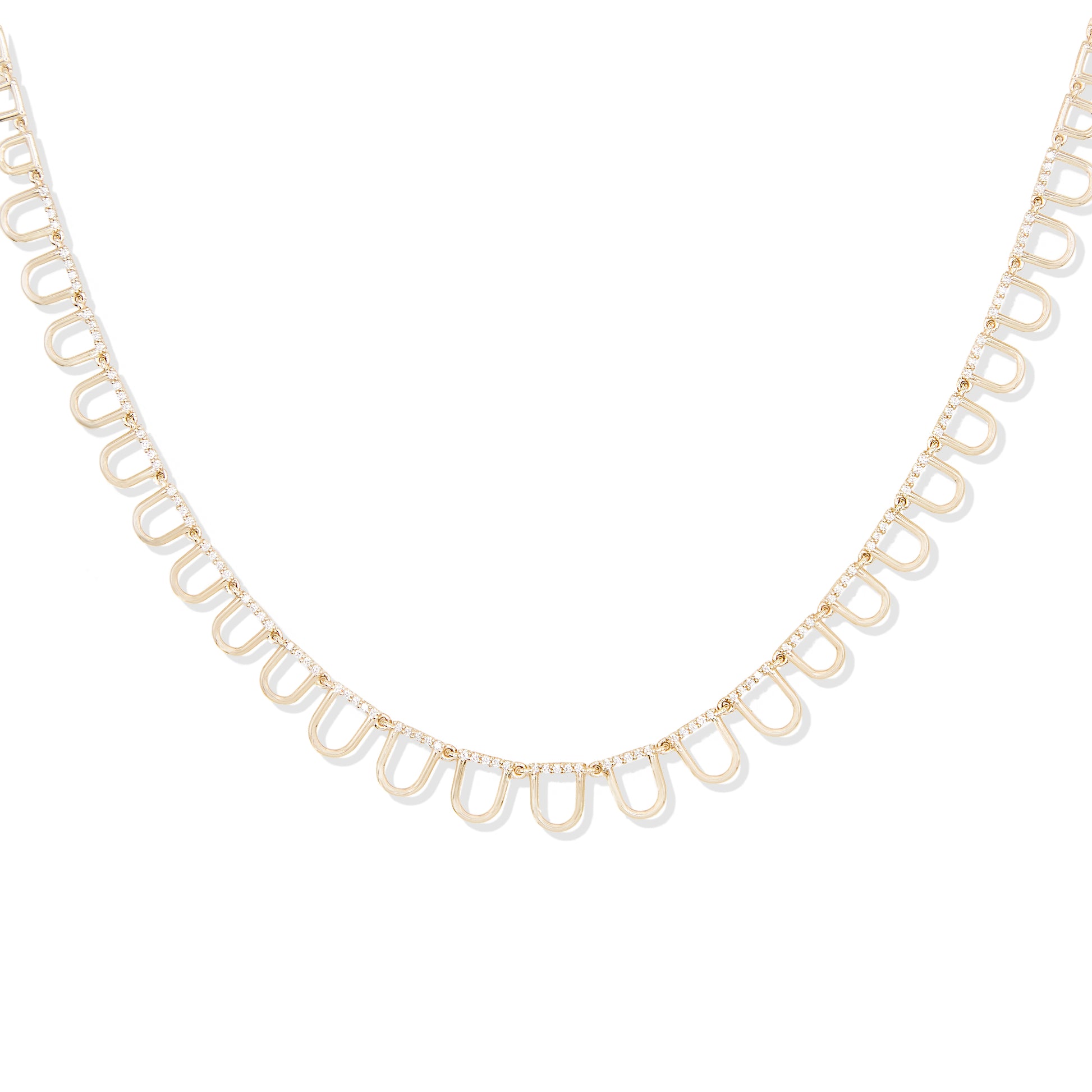 Found Curve Link Riviere Necklace