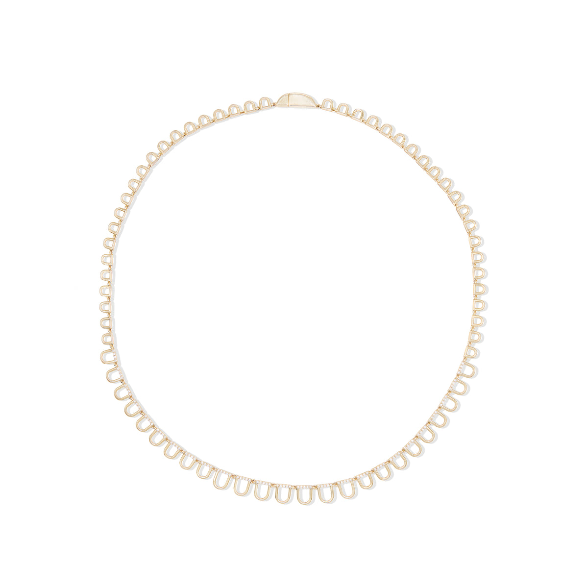 Found Curve Link Riviere Necklace