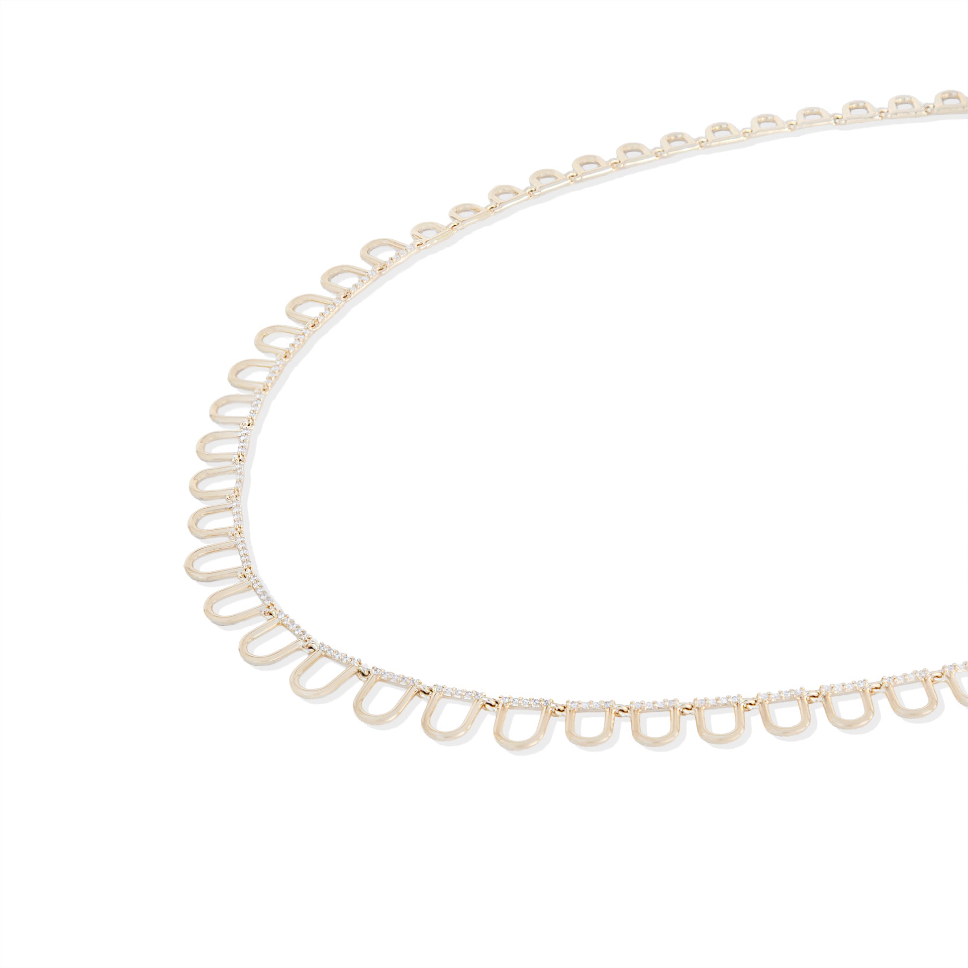 Found Curve Link Riviere Necklace