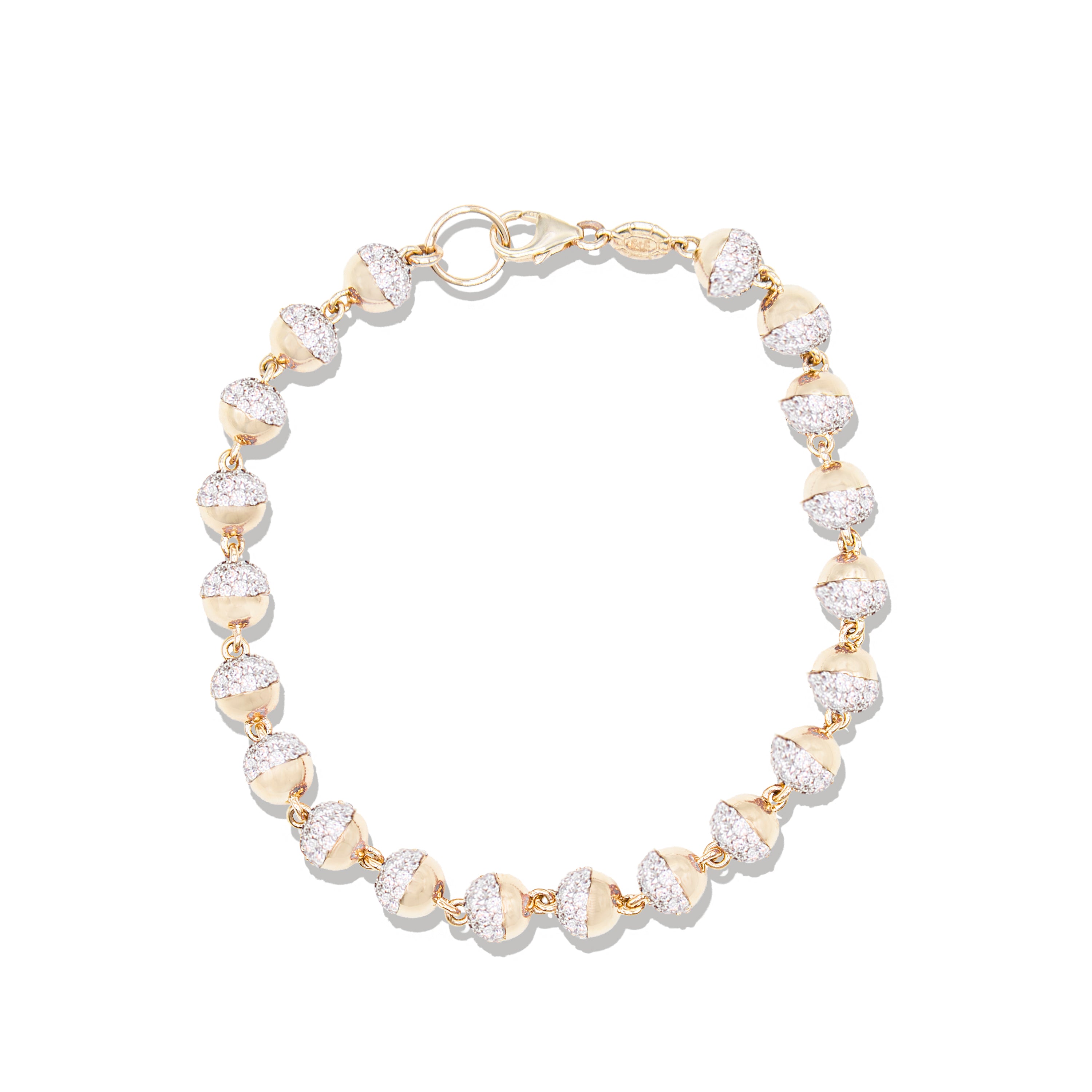 Revel Pave Small Bead Bracelet