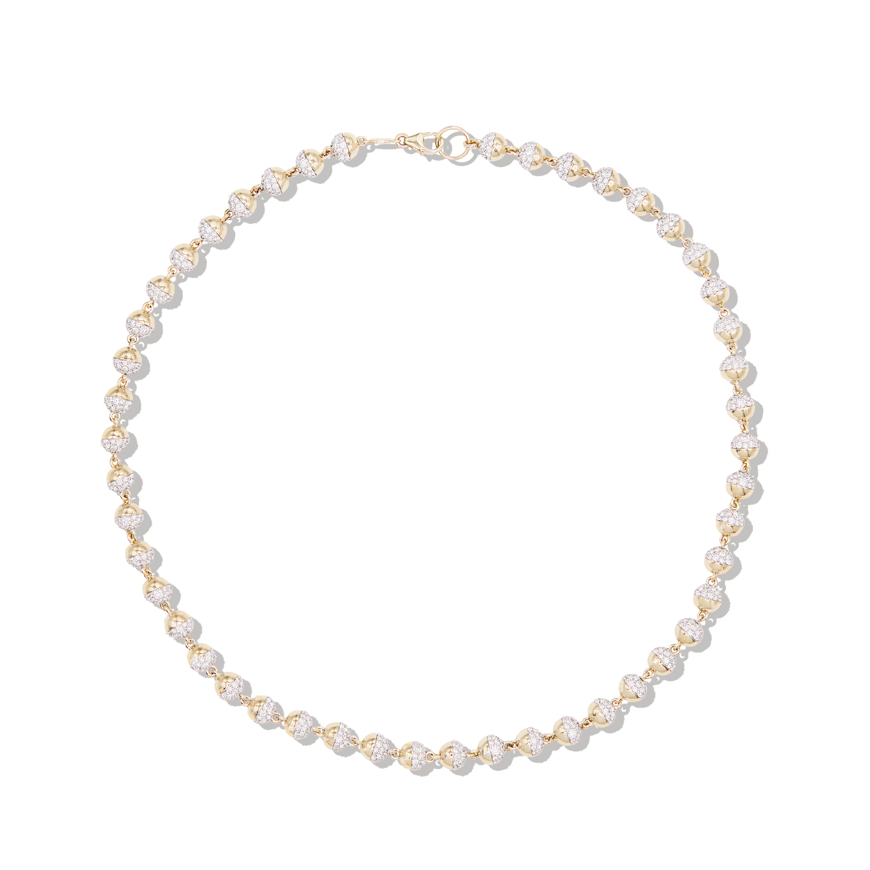 Revel Pave Small Bead Necklace